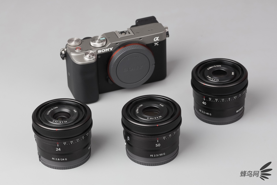 小巧轻量化 索尼50mm,40mm和24mm三支全画幅g镜头外观图赏