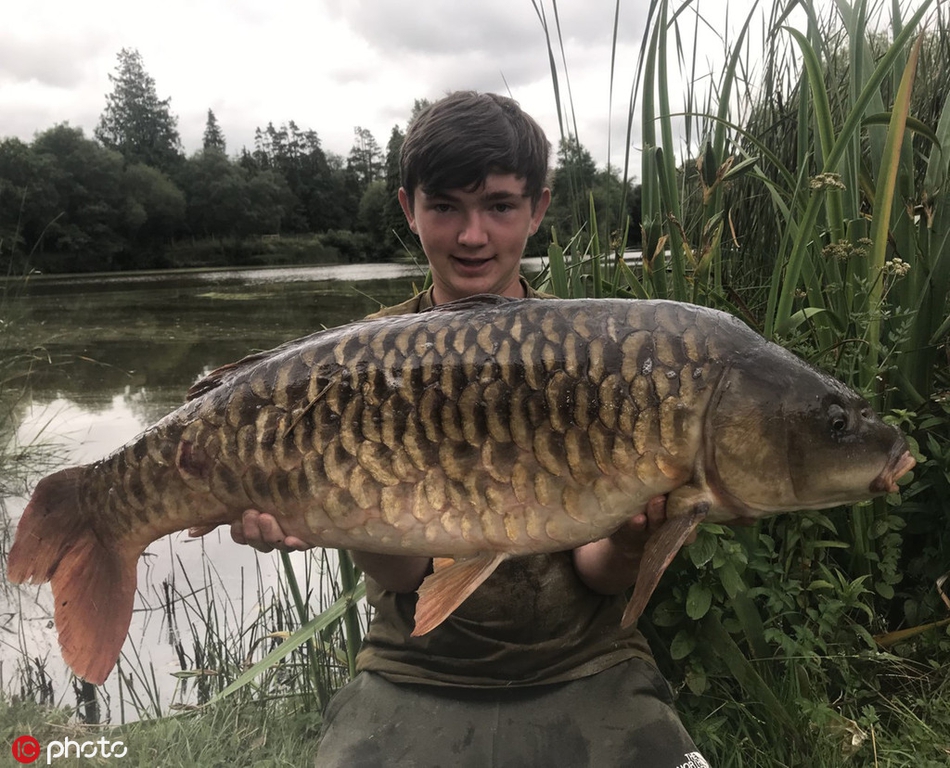 英国15岁男孩钓到24斤巨型鲤鱼 自1856年以来最大_高清图集_新浪网