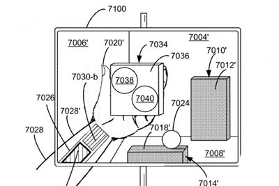 新专利显示苹果眼镜可以将虚拟控制面板放在佩戴者的手中