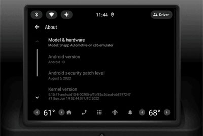 安卓车载系统Android Automotive 13发布，新增支持UWB