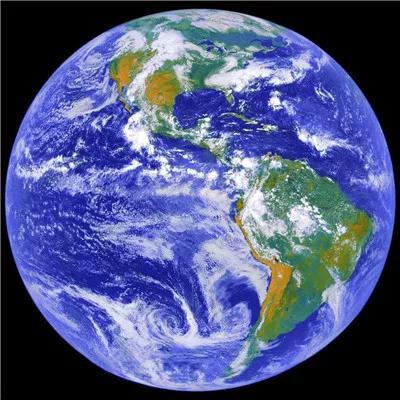 你看这地球，多美啊！（GOSE-8气象卫星于地球静止轨道上拍摄）图片来源NASA