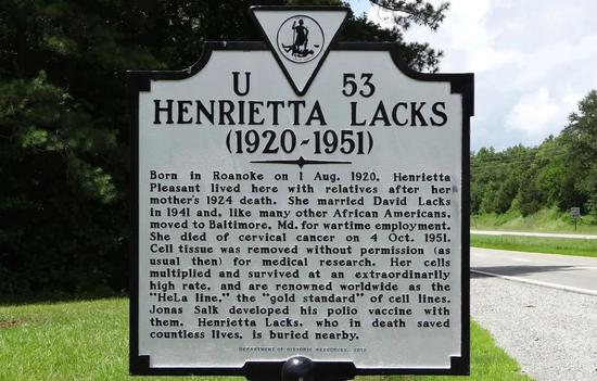 海瑞塔·拉克斯的纪念牌，位于其下葬处旁。来源：Emw， Creative Commons