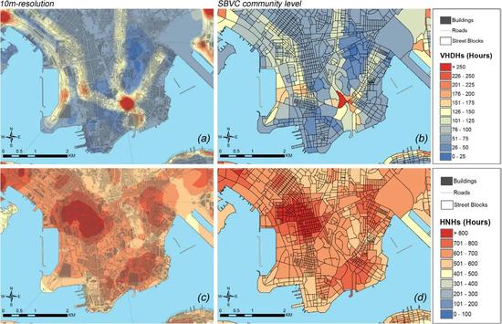 香港高温日间和夜间分布地图 | 参考资料[12]