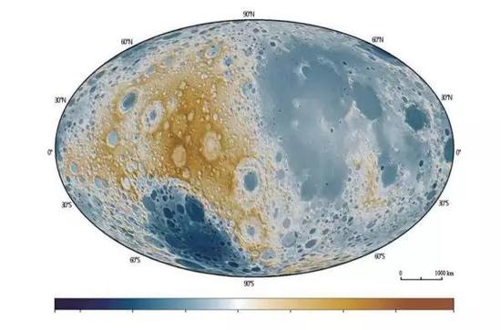 图4“嫦娥一号”绘制的全月球三维立体地形