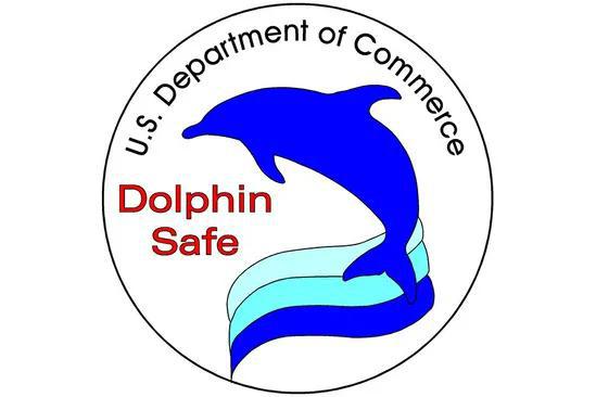 海豚安全标签。图片来源：NOAA Fisheries