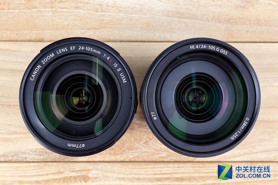 两款镜头滤镜尺寸均为77mm，粗细程度基本相同
