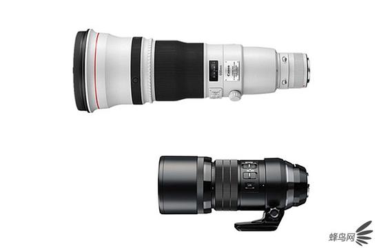 奥巴300mm镜头与单反600mm镜头体积对比