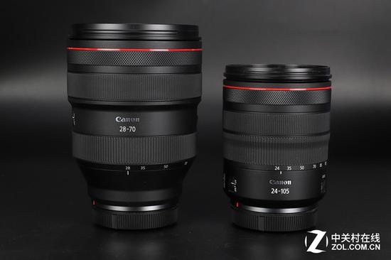 佳能28-70mm与24-105mm，可以看到28-70mm绝对是个重武器