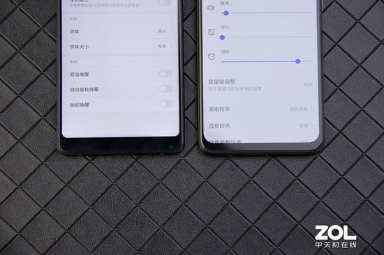 iQOO Neo和小米MIX 2S下边框