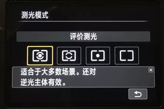 相机中测光模式里面的选项之间有什么区别呢?