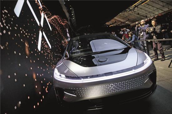 2017 年初，FF 发布首款量产车型F F91。图/视觉中国