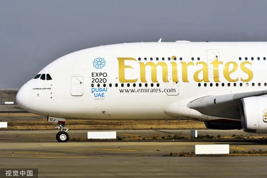 阿联酋航空是全世界拥有A380机型最多的航空公司。/视觉中国