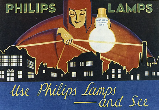 当年的飞利浦灯泡广告图/PhilipsCompany Archives