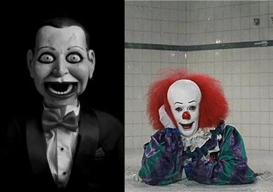 电影《死寂》中小木偶"比利"和《小丑回魂》中的小丑