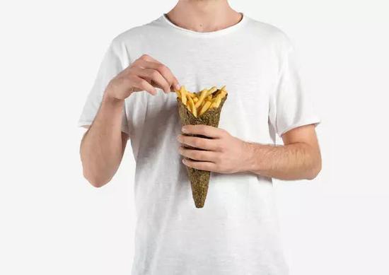 创意食品包装:了不起的环保创意:土豆皮做成街头食品包装