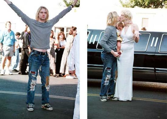 ▲ Nirvana 主唱 Kurt Cobain 经典造型，图自 Pinterest