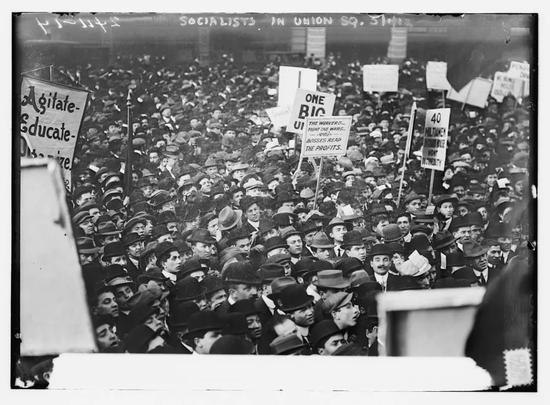 1912年5月1日，美国纽约劳工自发纪念五一劳动节丨The Library of Congress