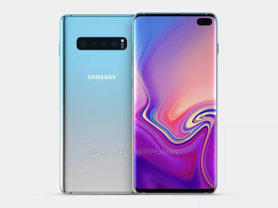 三星Galaxy S10 Plus渲染图（图源：OnLeaks x 91Mobiles）