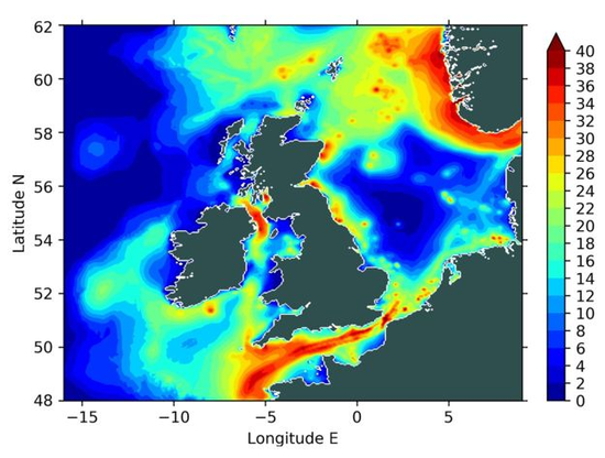  ▲港口和航线附近的海洋噪声最高。（图片来源：BBC）