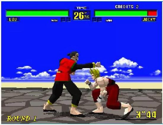 （《VR战士》是最早的3D街机游戏之一）