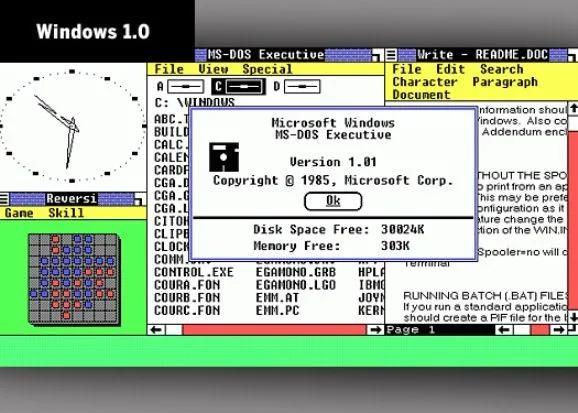 最古老的PC界面，色彩有点复古可爱。