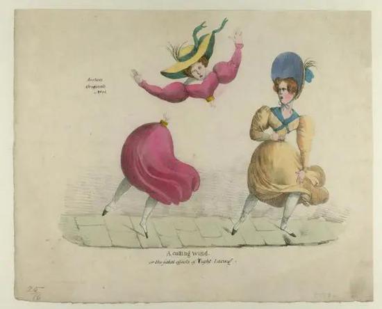 描绘紧身束腰（tightlacing）令人“折腰”的漫画，19世纪流行的紧身束腰，可能导致相当大的生理伤害，如今也有束腰过紧导致受伤的新闻 | Wikimedia Commons