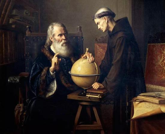 伽利略对天体运行的观点被视为异端邪说，导致其生命的最后九年都生活在软禁中。