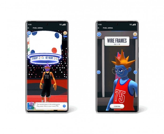 谷歌为NBA官方App内置了一个虚拟的Pixel Arena篮球馆