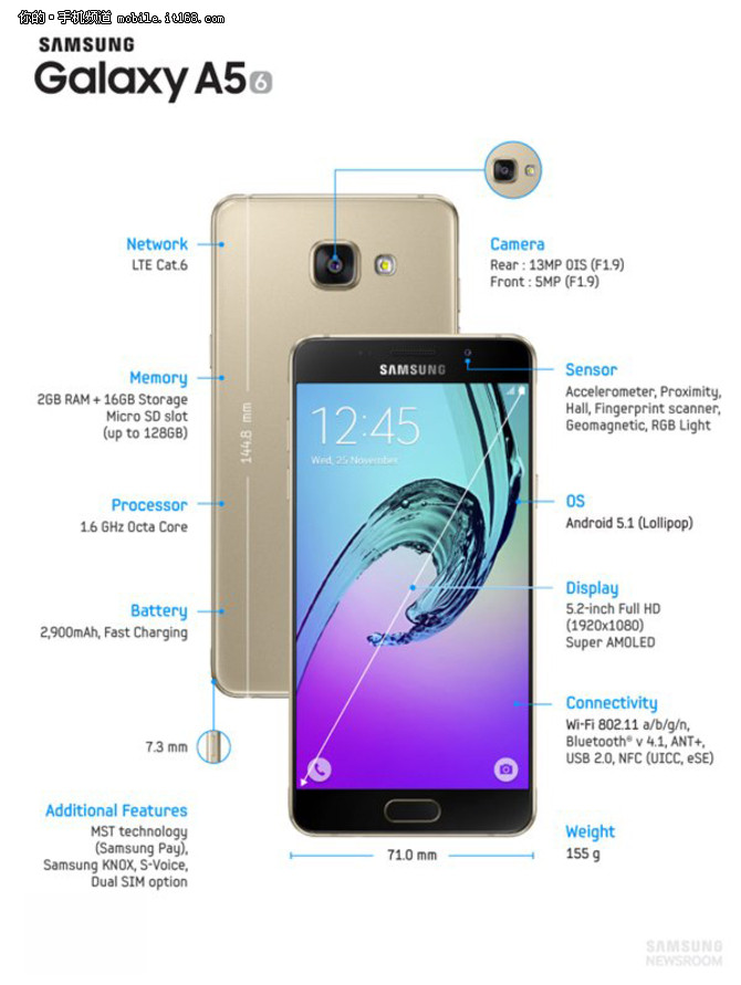 外观再进化 三星a3/a5/a7新版正式发布