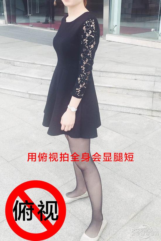 不能用俯视来拍全身站姿也很讲究,最好的是脚尖往镜头方向正确做法