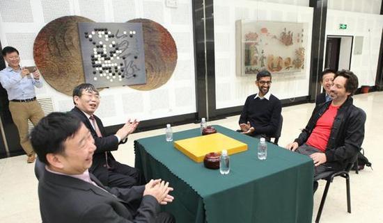 谷歌AlphaGo团队拜会聂卫平。