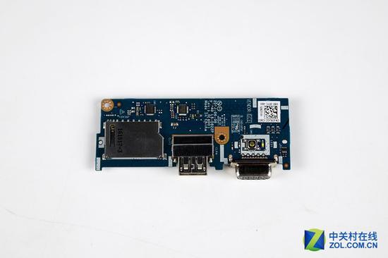 功能模组上有读卡器卡槽,usb接口以及vga接口