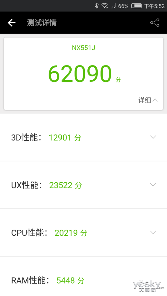  努比亚M2安兔兔跑分