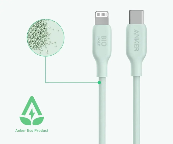 “电缆”Anker推出环保USB-C线缆：融入多种植物材料
