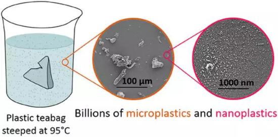 塑料材质的茶包会在煮开的水中释放上十亿个的微塑料颗粒。