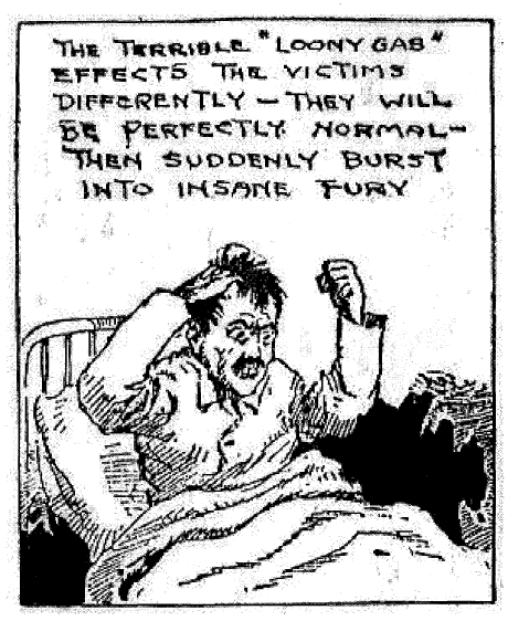 漫画家绘制的四乙铅中毒的工人（图片来源：New York Journal， October 31， 1924， page2）