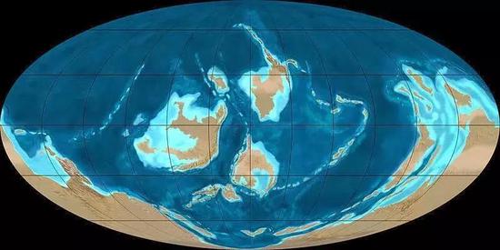奥陶纪时期的古地理图 （网络）