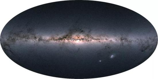 盖亚第二次数据发布呈现的银河系星图。来源：ESA [20]
