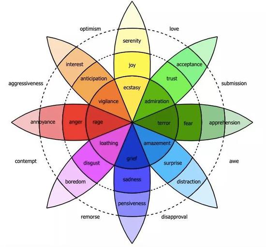 弗兰斯·德瓦尔在他的书（第85页）中参照上面这个列表作出了情绪的如下定义：