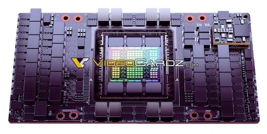 ▲ 图为 NVIDIA Hopper GPU，单个芯片，包含 VRM 和 HBM