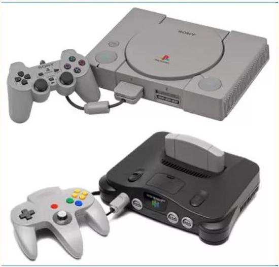 （上为索尼Playstation，下为任天堂N64）