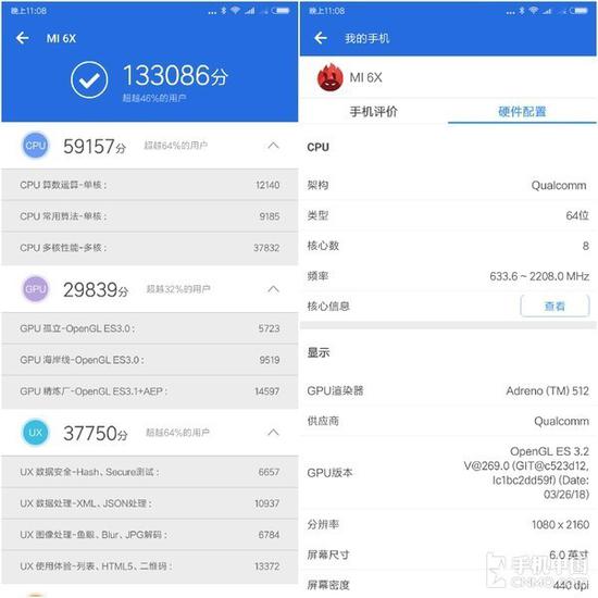 小米6X跑分
