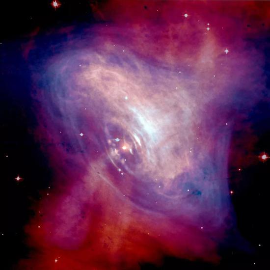 蟹状星云脉冲星的X射线| 图片来源：pixabay