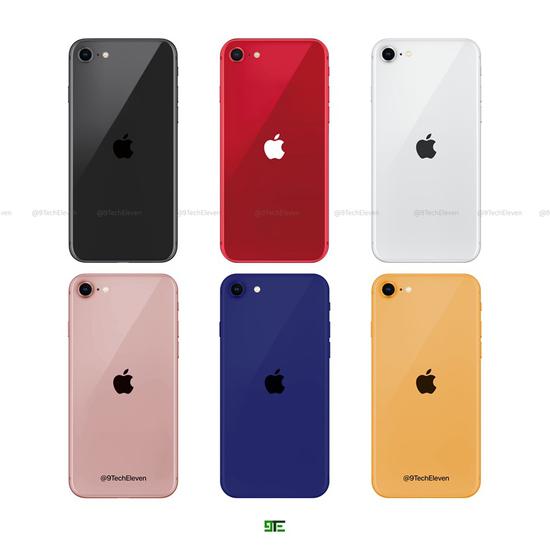 苹果iphone Se 2最新渲染图曝光 6色可选 手机新浪网