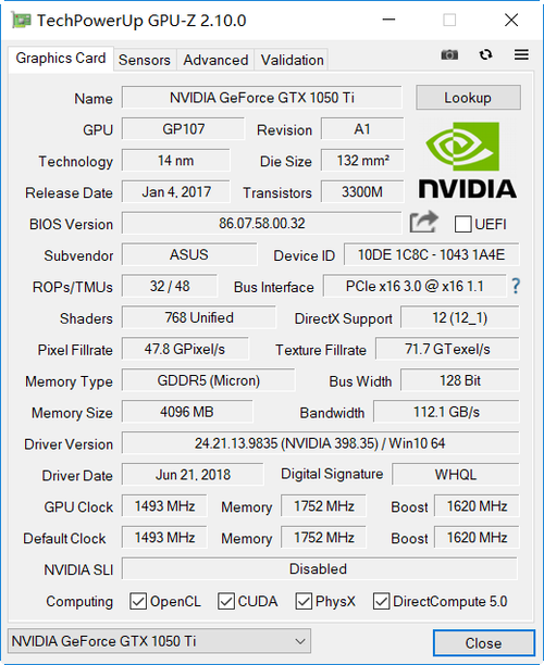 GPU-Z信息