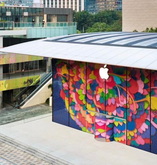 苹果新开业的三里屯新店，图源库克微博