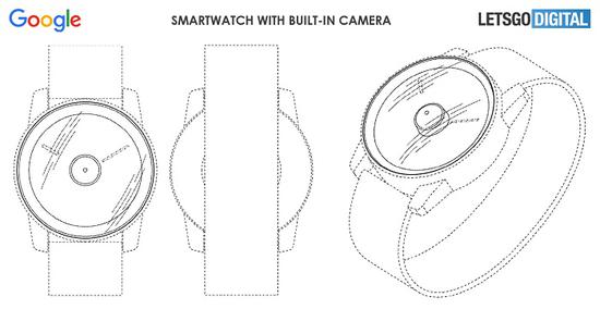 带有<b class='flag-5'>摄像头</b>的谷歌<b class='flag-5'>智能手表</b><b class='flag-5'>专利</b>疑似曝光