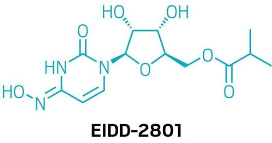 ▲EIDD-2801的分子结构式（图片来源：参考资料[2]）