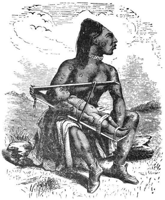 美洲原住民使用人工手段改变头骨的形状，来自Twenty years before the mast一书 | Wikimedia Commons