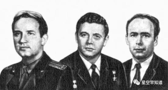 “联盟11号”的三位航天员：格奥尔基·多勃罗沃利斯基，维克托·帕查耶夫，以及弗拉季斯拉夫·沃尔科夫来源：wiki